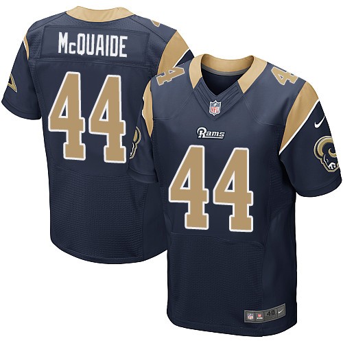 Men's Elite Jacob McQuaide Nike Jersey Navy Blue Home - #44 NFL Los Angeles Rams